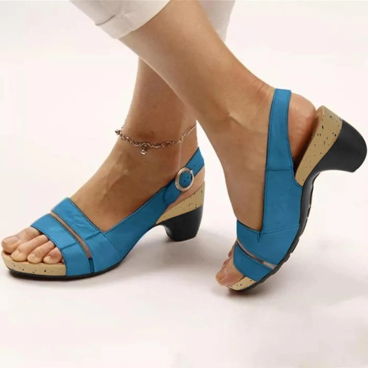 Eduavar Wedge Sandals for Women, Sandals Women Dressy Summer Beach Sandals Breathable Flip Flops Sandals Slippers