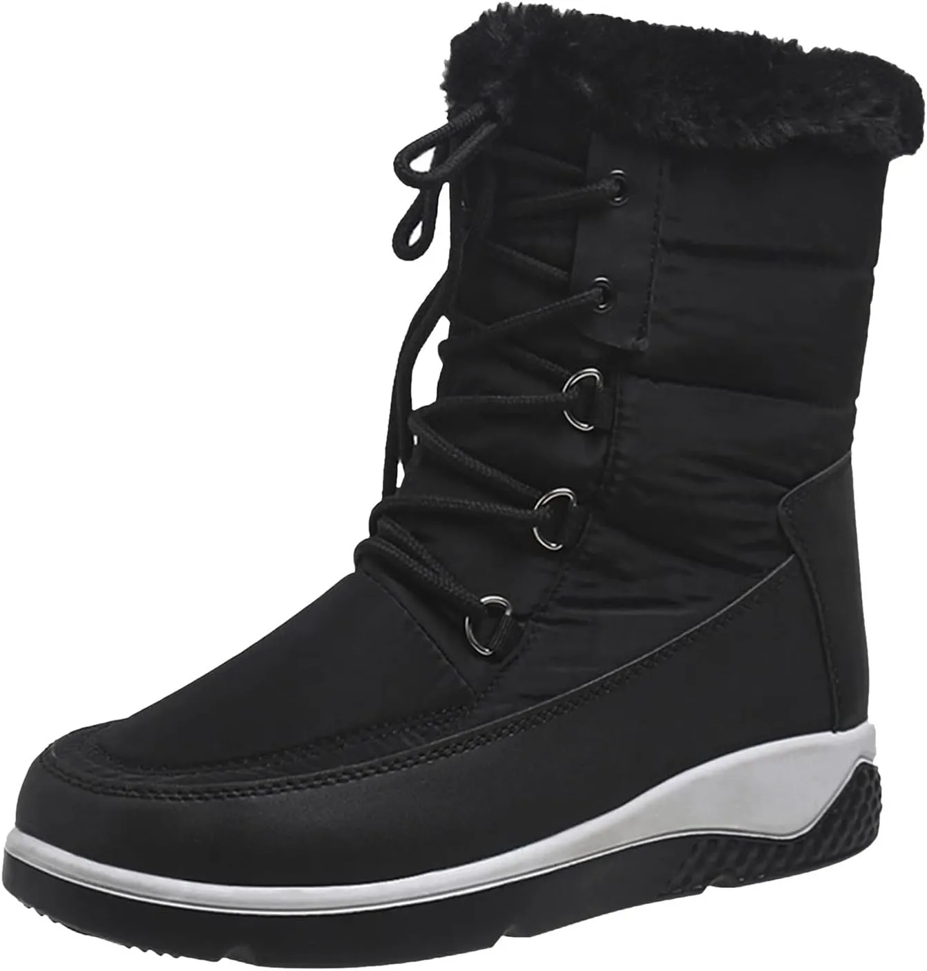 Extra Wide Width Snow Boots for Women Womens Lightweight Hiking Snow Boots Womens Boots for Winter Winter Womens Boots Ankle Botas Para Mujer De Trabajo Waterproof Al Tobillo