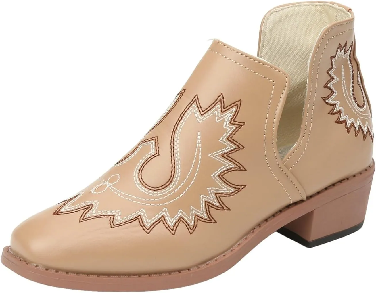 Fall Boots for Women 2024 Low Heel Comfortable Soft Sole Shoes Fashion Chunky Heel Western Fashion Short Booties