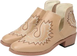 Fall Boots for Women 2024 Low Heel Comfortable Soft Sole Shoes Fashion Chunky Heel Western Fashion Short Booties