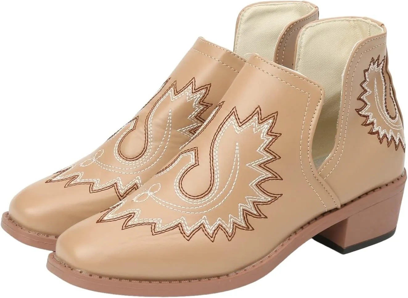 Fall Boots for Women 2024 Low Heel Comfortable Soft Sole Shoes Fashion Chunky Heel Western Fashion Short Booties