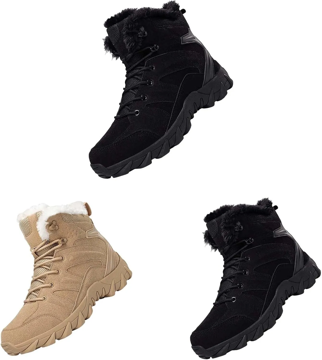 Fall Winter Boots for Women 2024 Botas De Nieve Para Hombre Womens Slip On Boots Pink Fuzzy Boots Winter Brown Fur Boots for Women Waterproof Deals Cheap