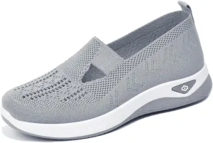 Fashion Summer Women Sports Shoes Flat Bottom Non Slip Mesh Hollow Upper Breathable Soft Slip On Casual Style Shoes for Men Wide