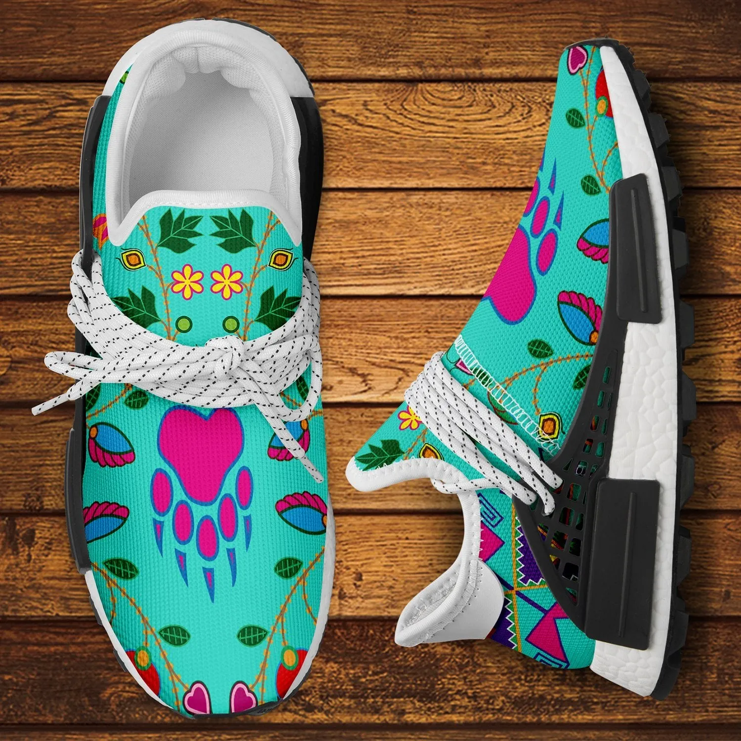 Geometric Floral Fall Sky Okaki Sneakers