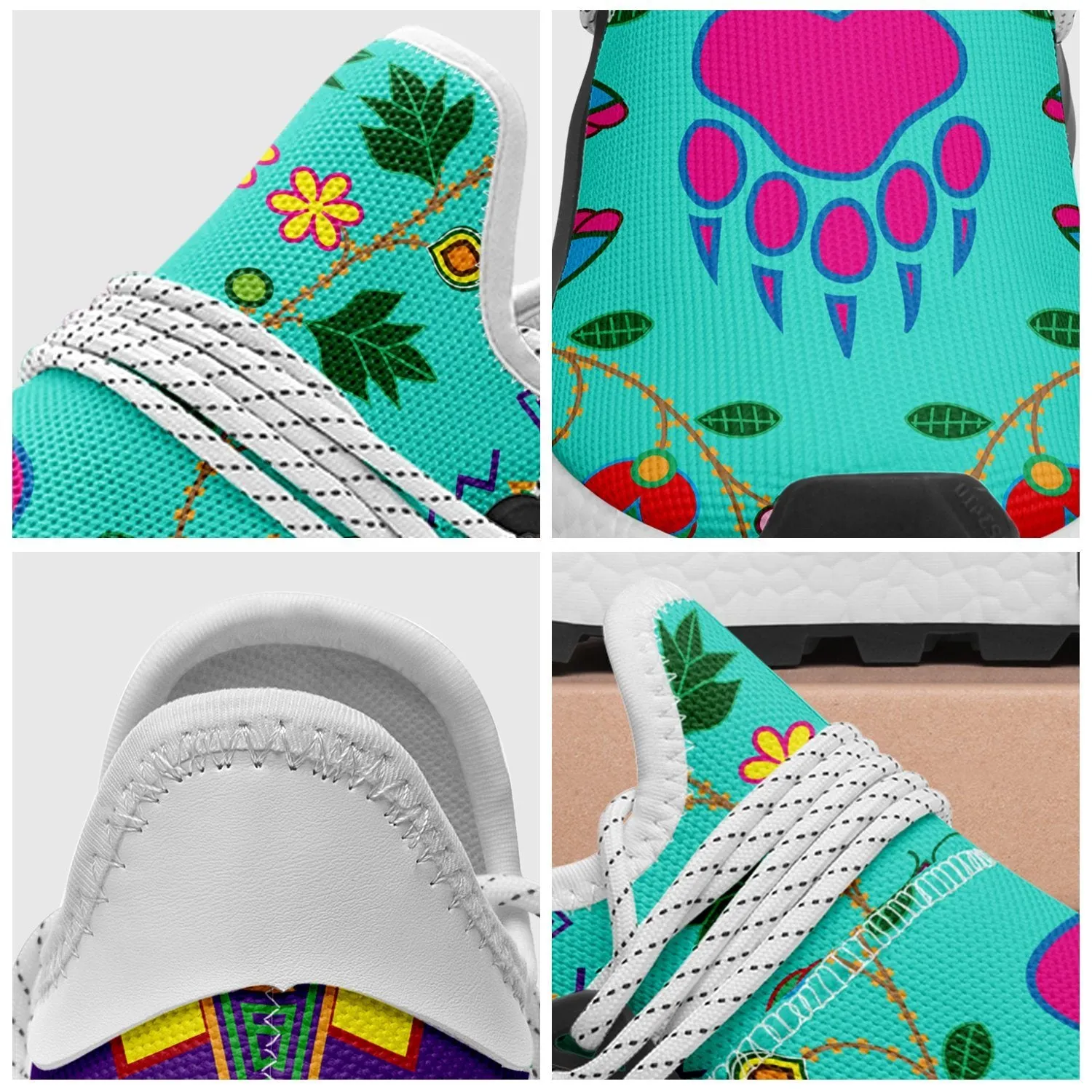 Geometric Floral Fall Sky Okaki Sneakers