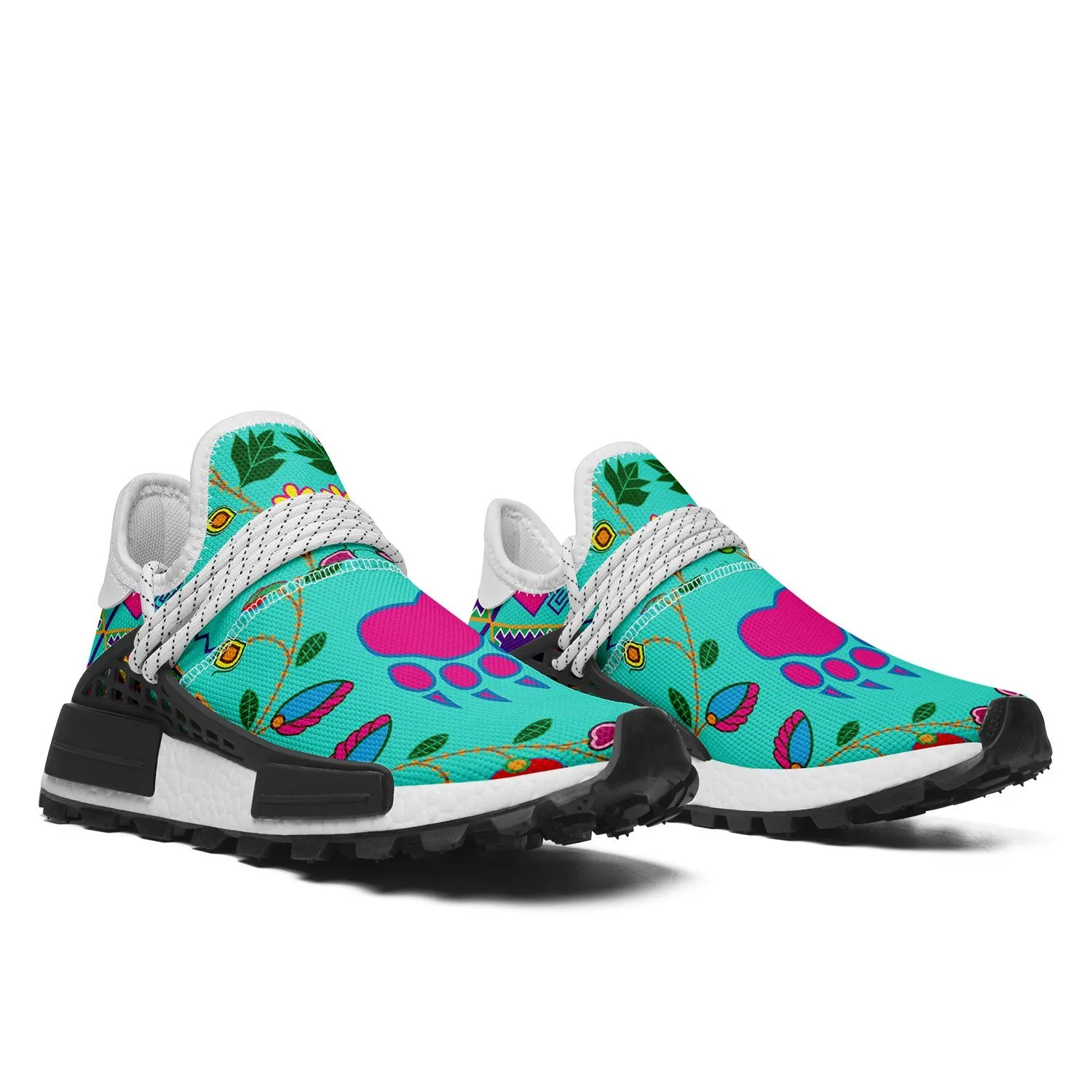 Geometric Floral Fall Sky Okaki Sneakers