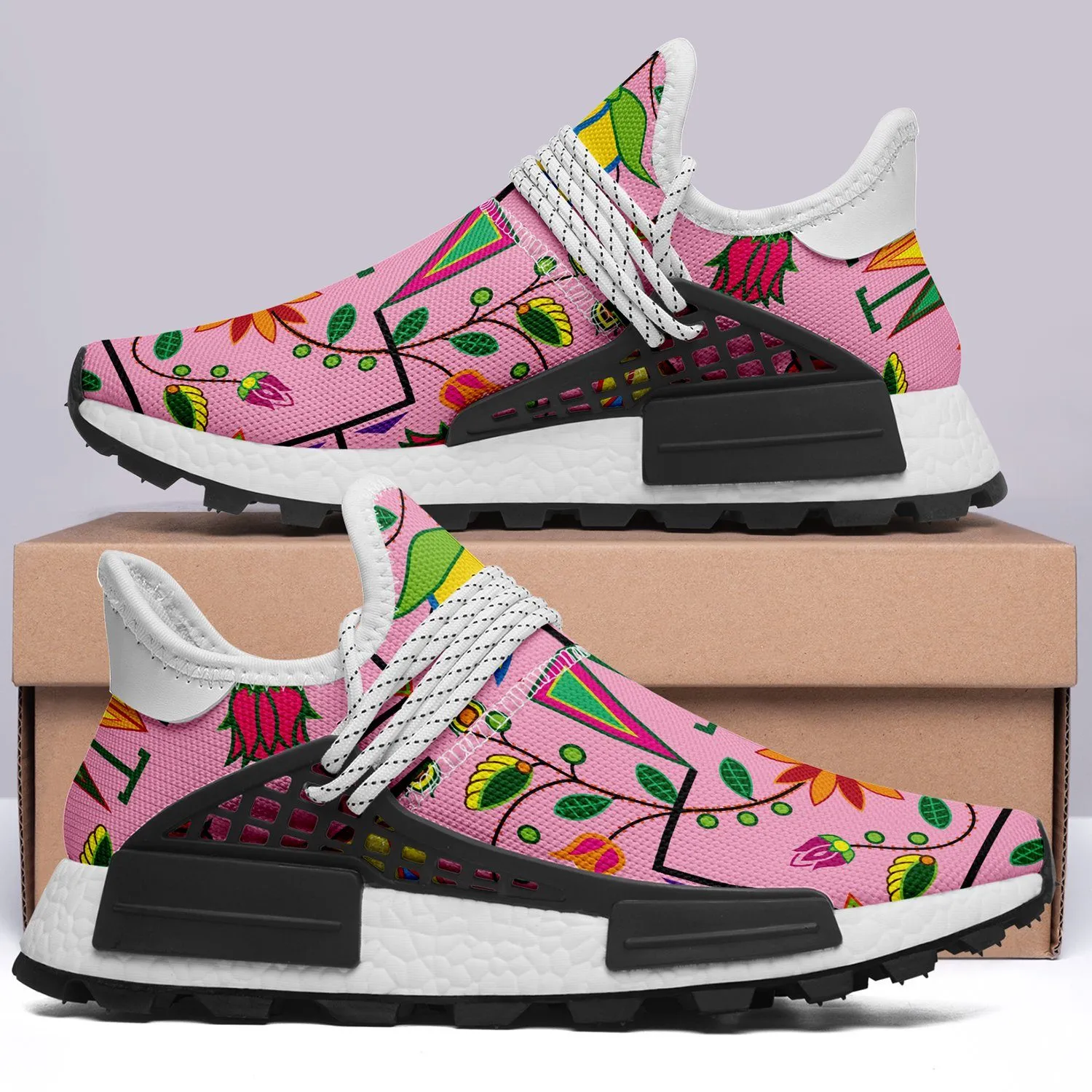 Geometric Floral Summer Sunset Okaki Sneakers