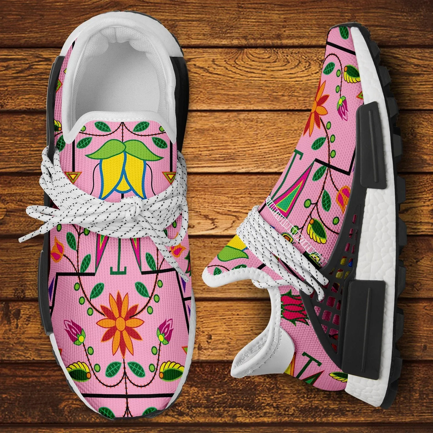 Geometric Floral Summer Sunset Okaki Sneakers