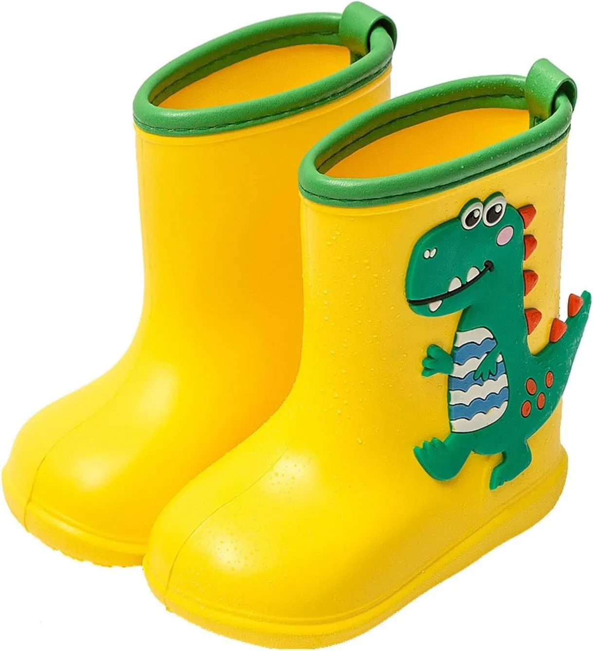 Girls Boy's Dinosaur Rain Boot Non Slip Toddler Kids Rain Boots Easy-on Lightweight Waterproof Water Shoes for Kids