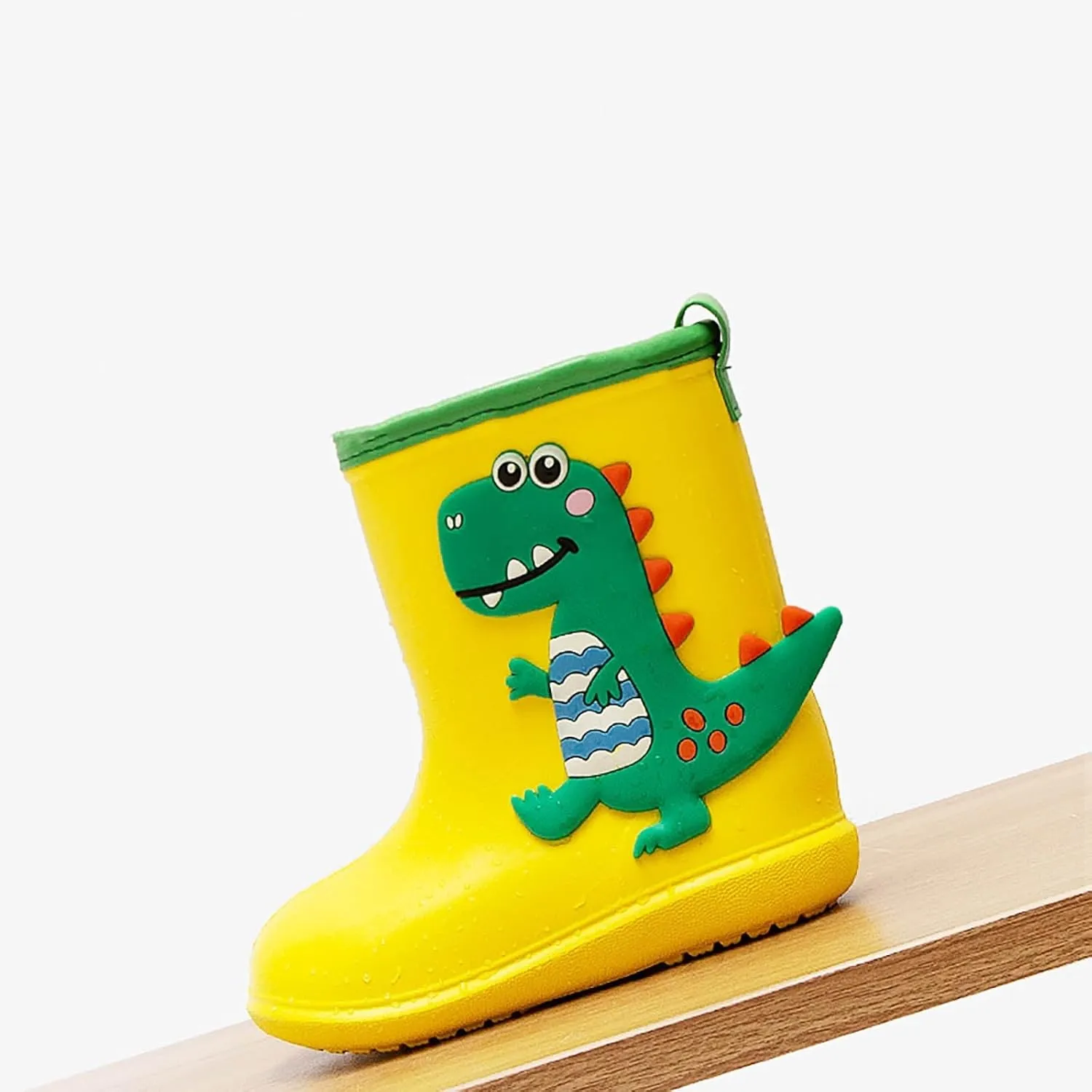Girls Boy's Dinosaur Rain Boot Non Slip Toddler Kids Rain Boots Easy-on Lightweight Waterproof Water Shoes for Kids
