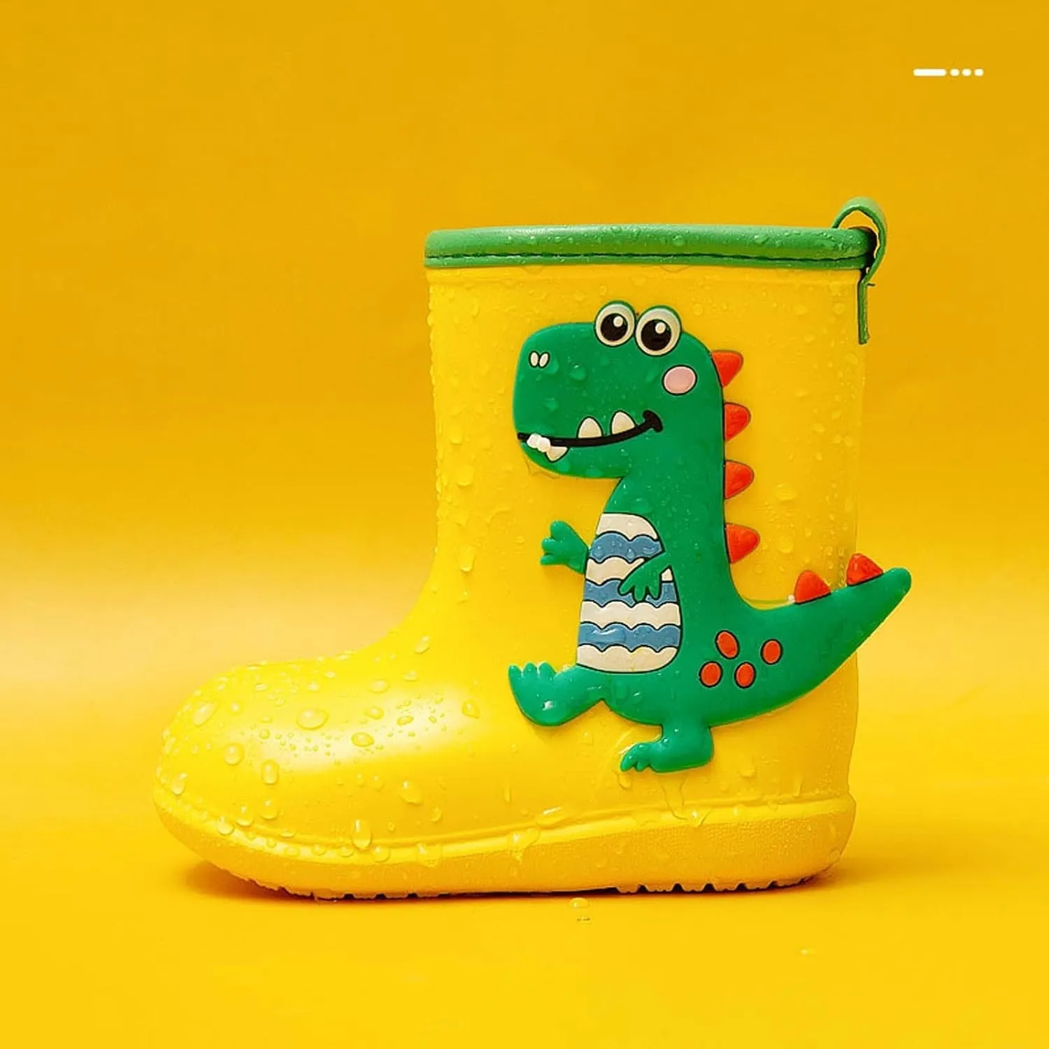 Girls Boy's Dinosaur Rain Boot Non Slip Toddler Kids Rain Boots Easy-on Lightweight Waterproof Water Shoes for Kids