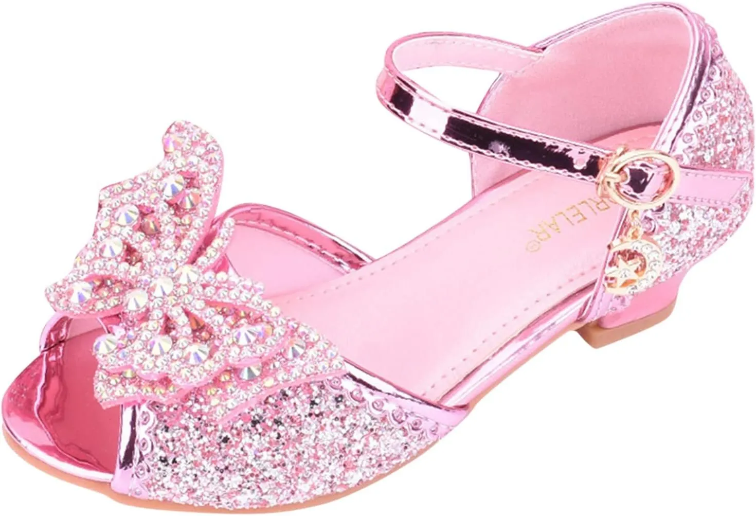 Girls High Heels Dress Flat Child Flower Glitter Princess Sandals For Party Wedding Open Toe Mary Jane Shoes?