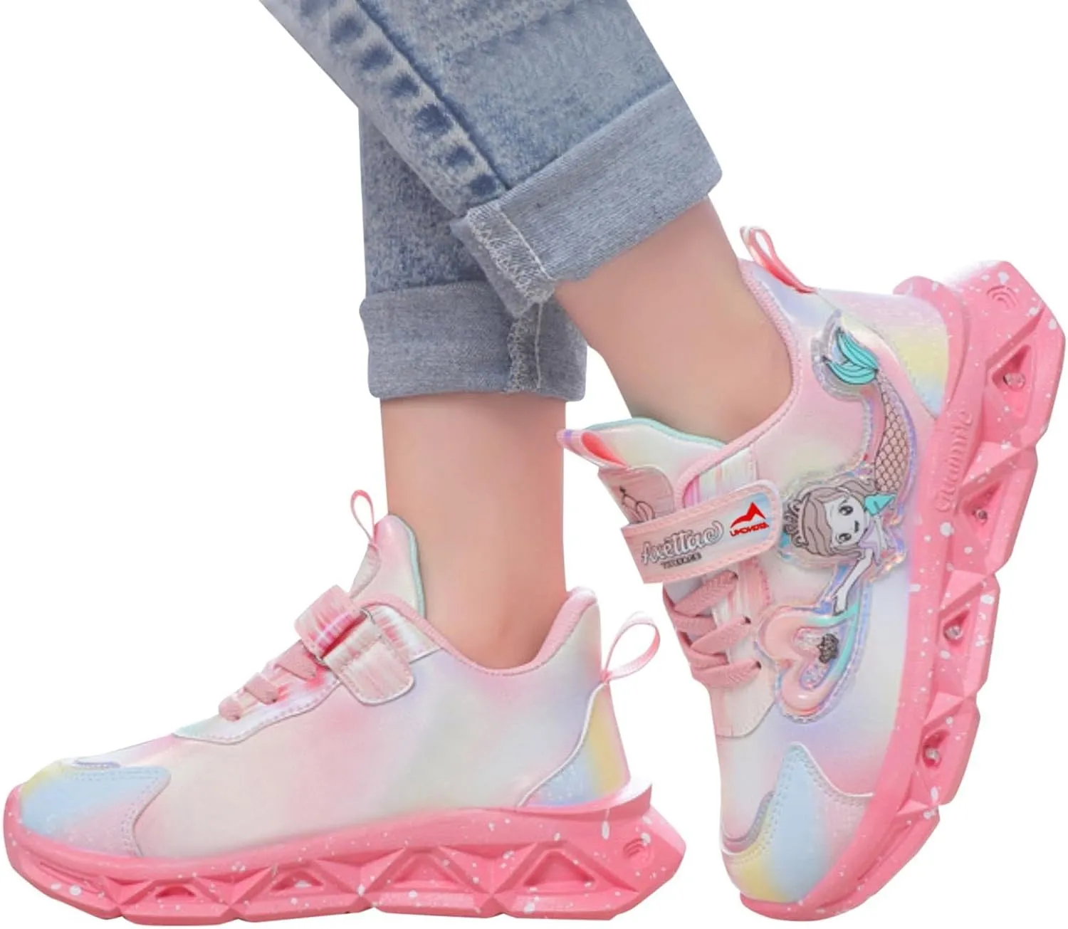 Girls Sneakers, Fashion Athletic Running Sports Sneakers, Kids Cute Princess Lace Up Walking Shoes