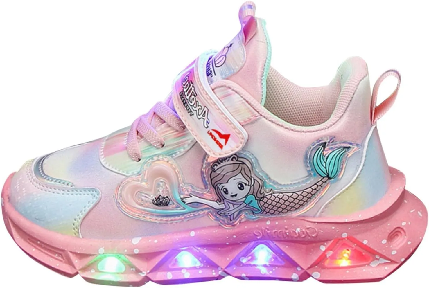 Girls Sneakers, Fashion Athletic Running Sports Sneakers, Kids Cute Princess Lace Up Walking Shoes