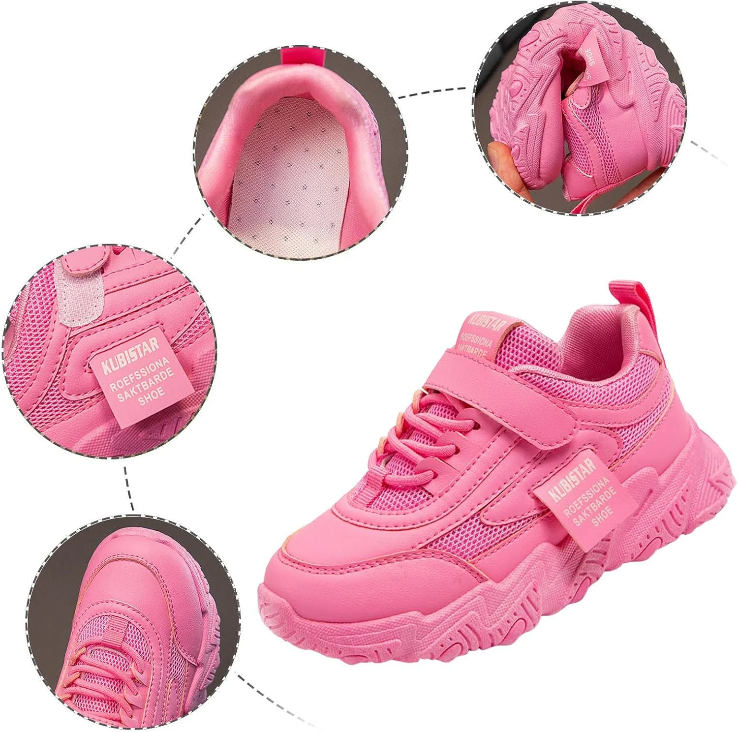 Girls Sneakers,Sneakers for Girls Fashion Athletic Running Sport Sneakers Kids Comfortable Lace Up Mesh Walking Shoes