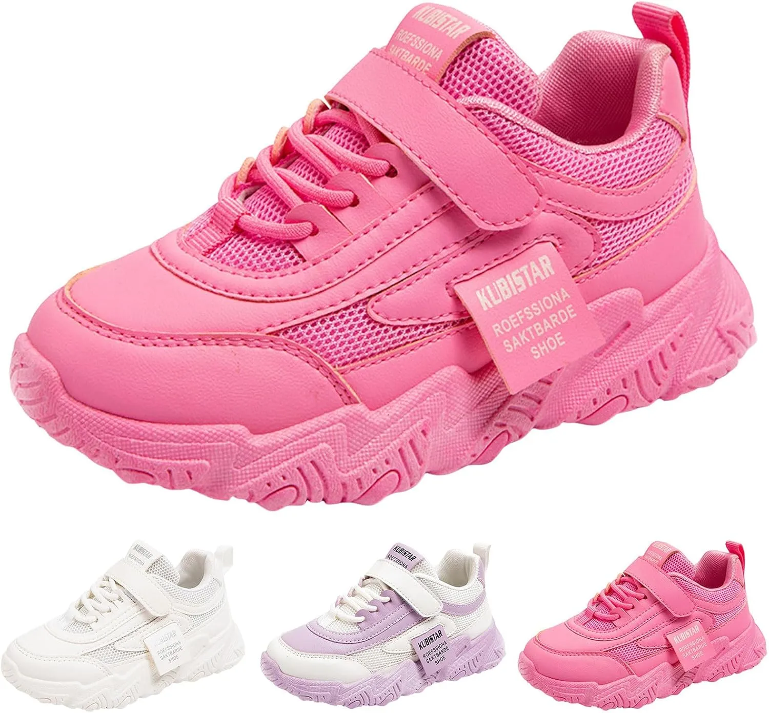 Girls Sneakers,Sneakers for Girls Fashion Athletic Running Sport Sneakers Kids Comfortable Lace Up Mesh Walking Shoes