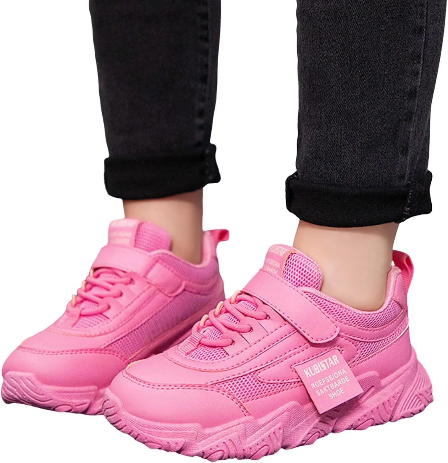 Girls Sneakers,Sneakers for Girls Fashion Athletic Running Sport Sneakers Kids Comfortable Lace Up Mesh Walking Shoes