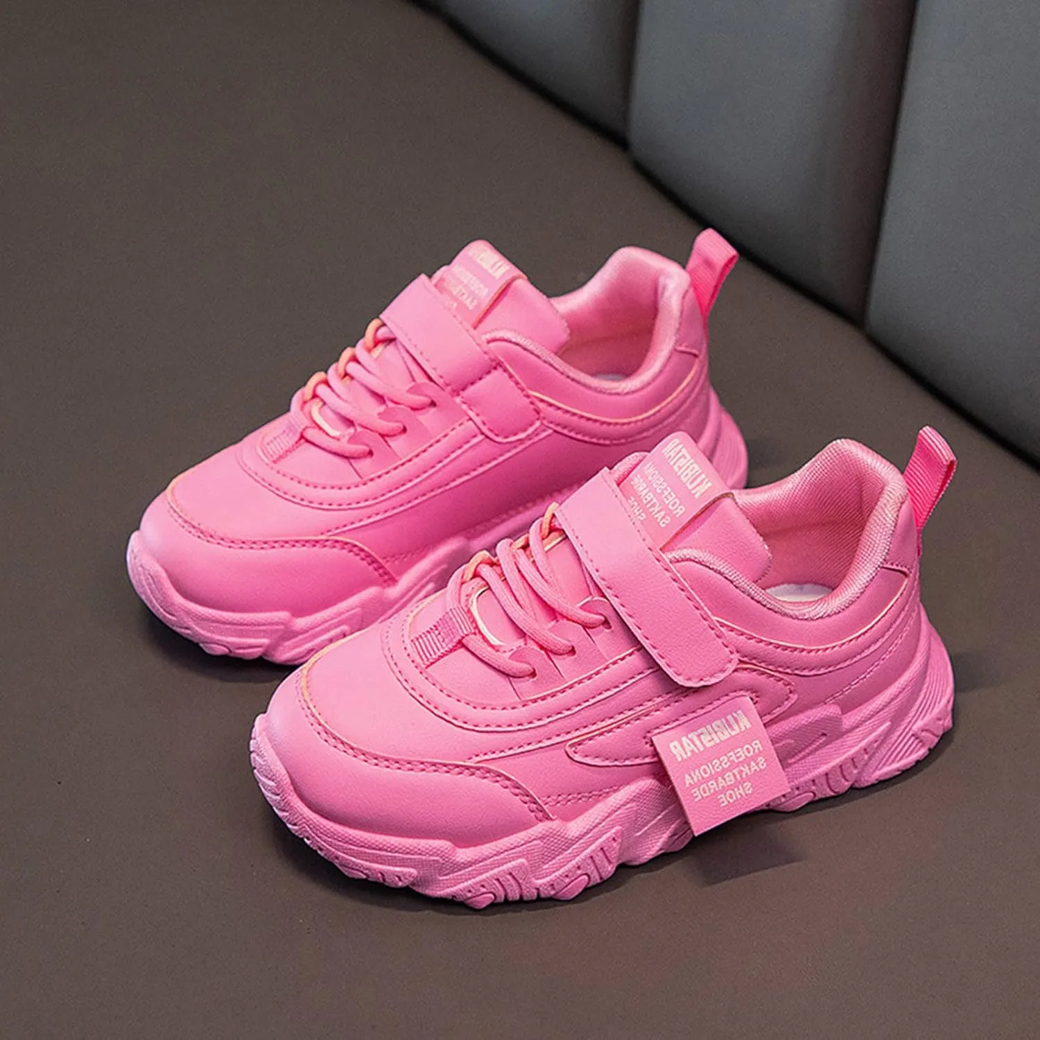 Girls Sneakers,Sneakers for Girls Fashion Sports Athletic Running Sneakers Kids Breathable Lace Up Mesh Walking Shoes