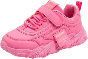 Girls Sneakers,Sneakers for Girls Fashion Sports Athletic Running Sneakers Kids Breathable Lace Up Mesh Walking Shoes