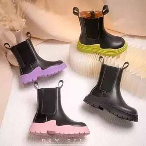 Girl's Thick-soled platform boots Chelsea Boots Casual Style