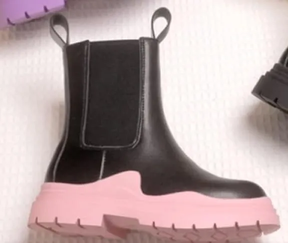 Girl's Thick-soled platform boots Chelsea Boots Casual Style