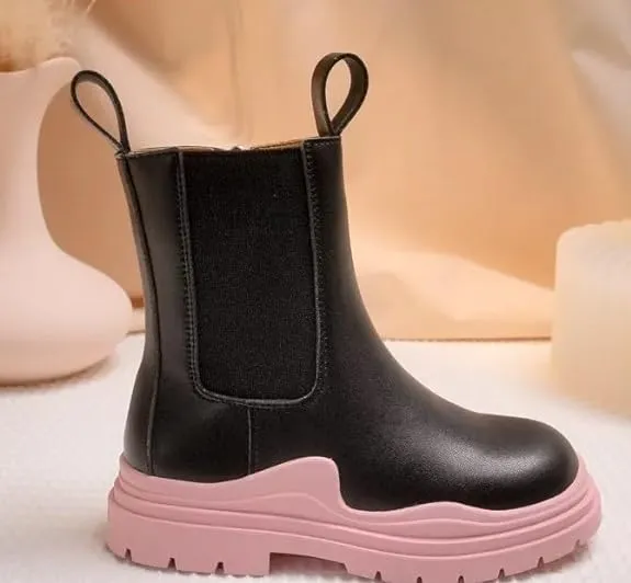 Girl's Thick-soled platform boots Chelsea Boots Casual Style