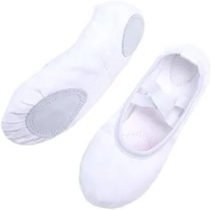 Girls Women Ballet Slippers Ballet Dance Shoes Adult Gymnastics Training Shoes Canvas Soft Sole Ballet Shoes(White,30)