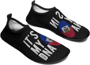 Haiti Flag Haitian Water Shoe Manswomens Quick Dry Water Sock Slip-on Elastic Beach Socks Breathable Kayak Shoes for Swim Surf Travel Non Slip Indoor Outdoor Walking