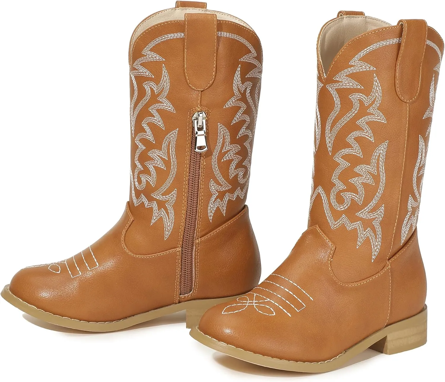 Hehainom Girls Cowgirl Boots for Little Big Kids Cowgirl Booties Toddler Western Riding Shoes Cowboy Boots for Kids