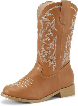 Hehainom Girls Cowgirl Boots for Little Big Kids Cowgirl Booties Toddler Western Riding Shoes Cowboy Boots for Kids