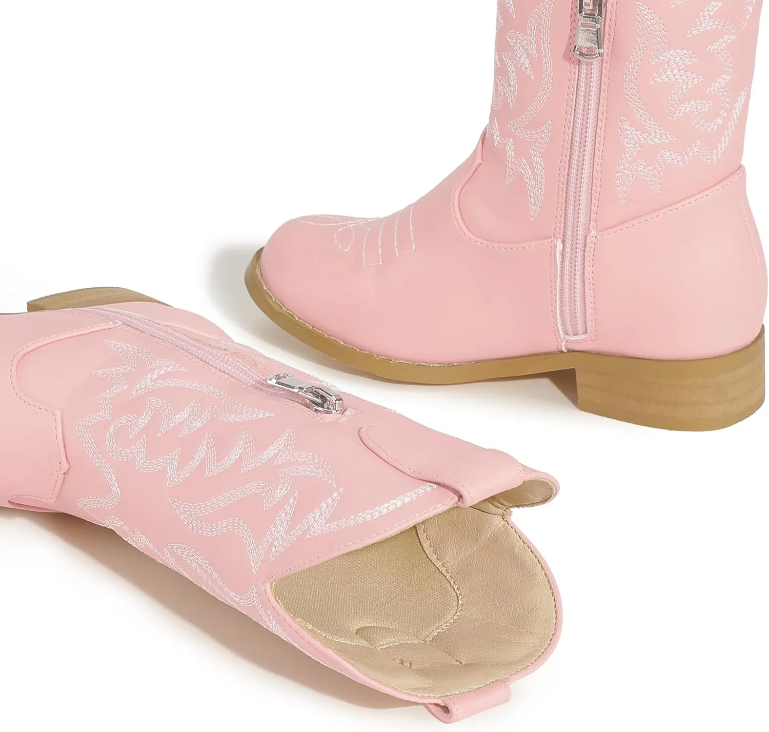Hehainom Girls Cowgirl Boots for Little Big Kids Cowgirl Booties Toddler Western Riding Shoes Cowboy Boots for Kids