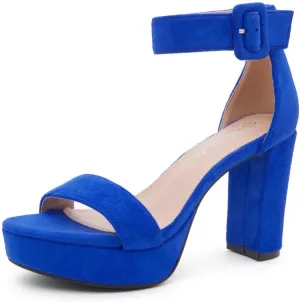 Herstyle Women??s Chunky Platform Heels ?C 4 Inch Block Heeled Sandals, Open Toe Dressy Strappy Heels with Ankle Strap for Wedding, Prom, Party & Graduation