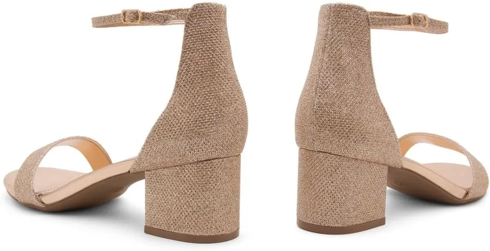 Herstyle Women??s Low Heels ?C Open Toe Chunky Block Heeled Sandals with Ankle Strap | Comfortable Dressy Short Heels for Prom, Wedding, Party & Office