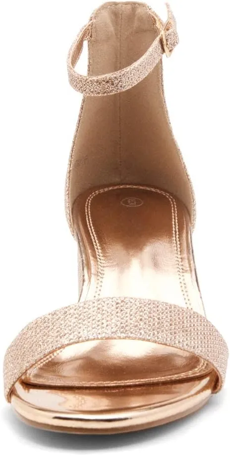 Herstyle Women??s Low Heels ?C Open Toe Chunky Block Heeled Sandals with Ankle Strap | Comfortable Dressy Short Heels for Prom, Wedding, Party & Office