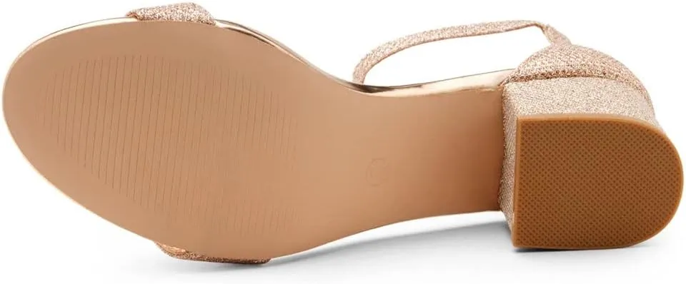 Herstyle Women??s Low Heels ?C Open Toe Chunky Block Heeled Sandals with Ankle Strap | Comfortable Dressy Short Heels for Prom, Wedding, Party & Office