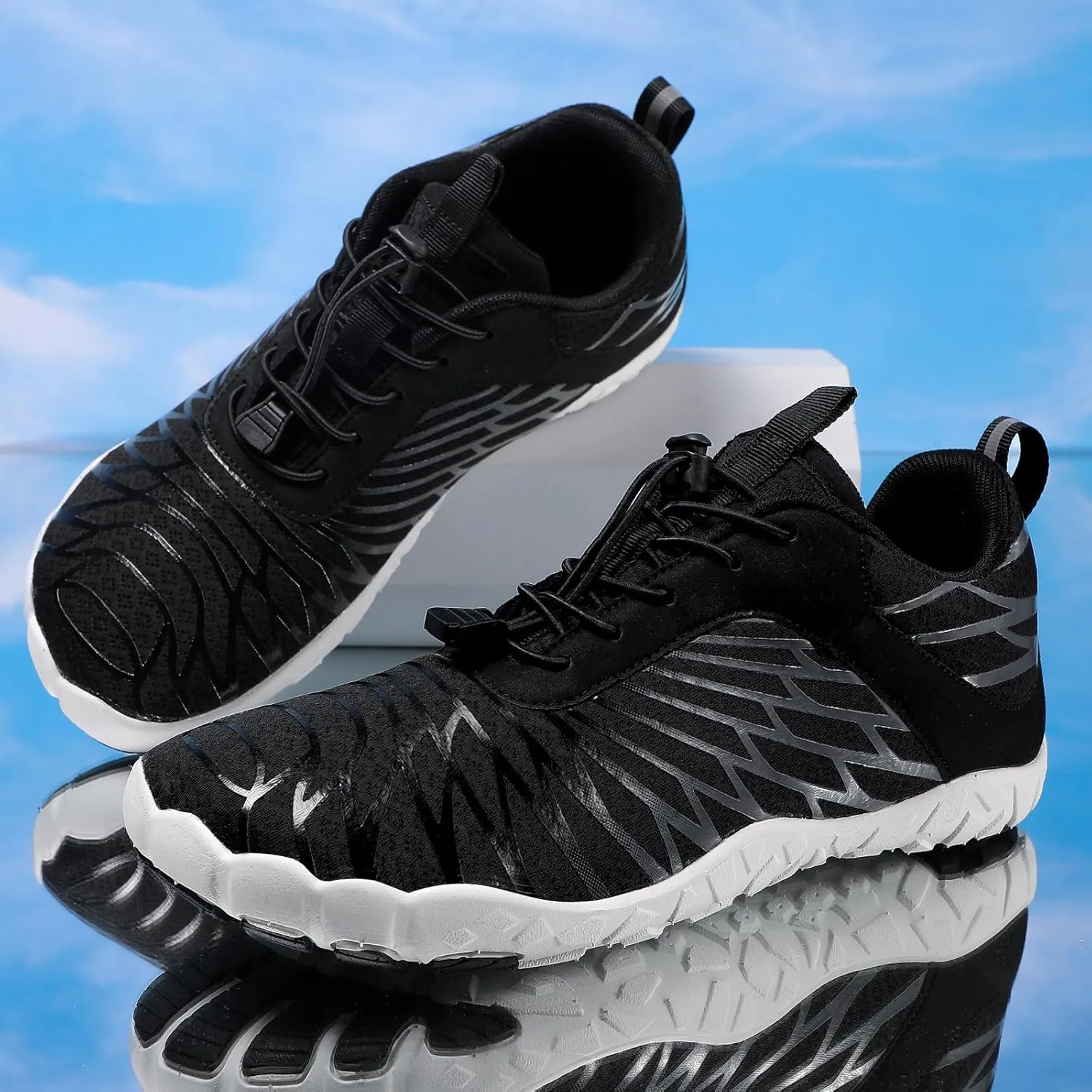 Hike Barefoot Shoes for Women Men Lightweight Breathable Non-Slip Athletic Footwear Wide Toe Box Shoes Comfortable Hiking Walking Sneakers Neuropathy Shoe