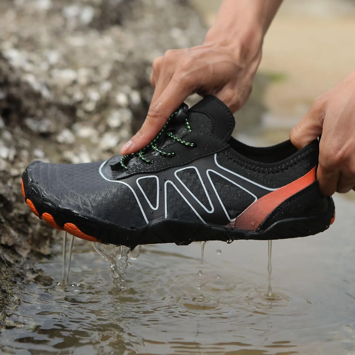 Hike Barefoot Shoes Women Wide Toe Box Walking Shoes Comfortable Breathable Sneakers Grounded Footwear Neuropathy Barefoot Shoe Zero Drop Running Sneakers Swim Socks Quick Dry Lightweight