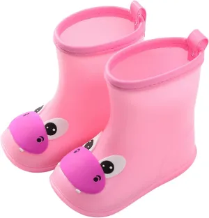 Infant Boys Girls Rain Boots Children's Lightweight Soft Bottom Water Boots Baby Cute Soft Outdoor Play Shoes