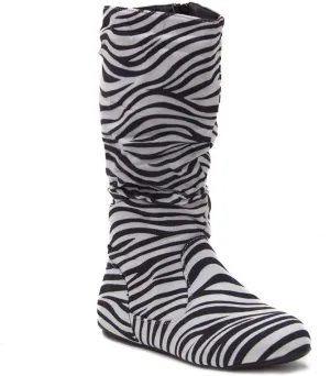 Jazam?? Little Girls Mila Tall Knee High Zipped Round Toe Riding Dress Boots