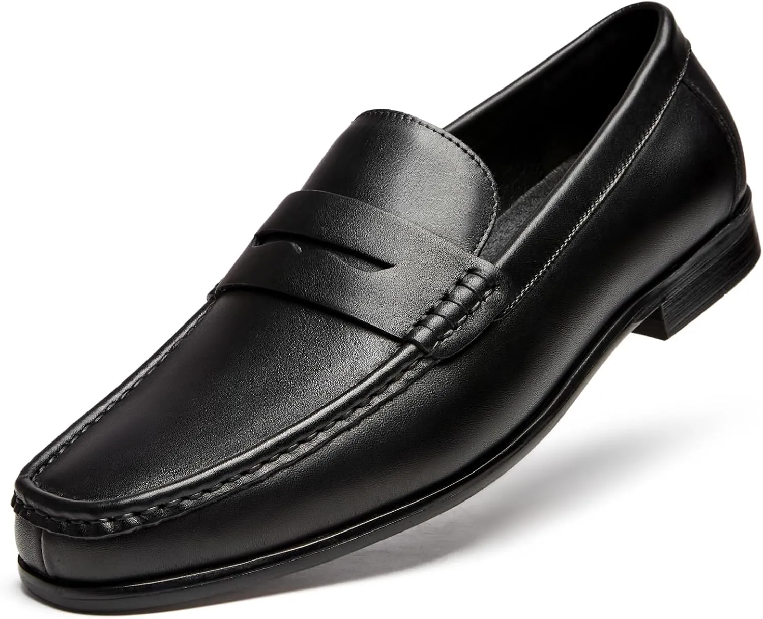 Journey West Mens Penny Loafers with Genuine Leather Business Dress Slip on Loafer Shoes for Men Black US 13