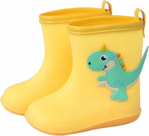 Kids Dinosaur Rain Boots for Boys Girls Cute Mud Boots Waterproof Toddler Lightweight Soft Easy On Rainboots Baby Girl