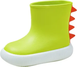 Kids Rain Boots for Girls Boys Toddler Waterproof Rubber Boots Cute Dinosaur Printed Baby Rubber Water Kids Furry Boots