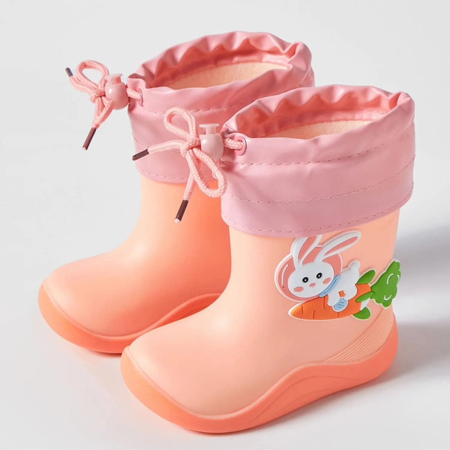 Kids Rain Boots for Girls Boys Waterproof Toddler Cute Cartoon Insulated Soft Rubber Anti Slip Boots for Kids