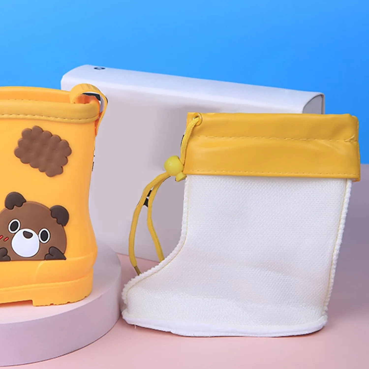 Kids Rain Boots Rubber Waterproof Toddler Rain Boots Cute Bear Cartoon Boys Girls Mud Boots Water Infant Girl Shoes