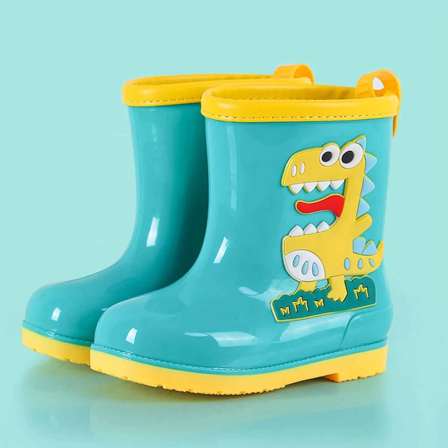 Kids Rain Boots Toddler Cute Animal Dinosaur Printed Waterproo Rubber Non-Slip Rainboots Shoes Rainboots Toddler