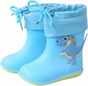 Kids Rain Boots Toddler Non Slip Rain Shoes Children Waterproof Boots for Boys Girls Lightweight Rubber Boots 12 Month