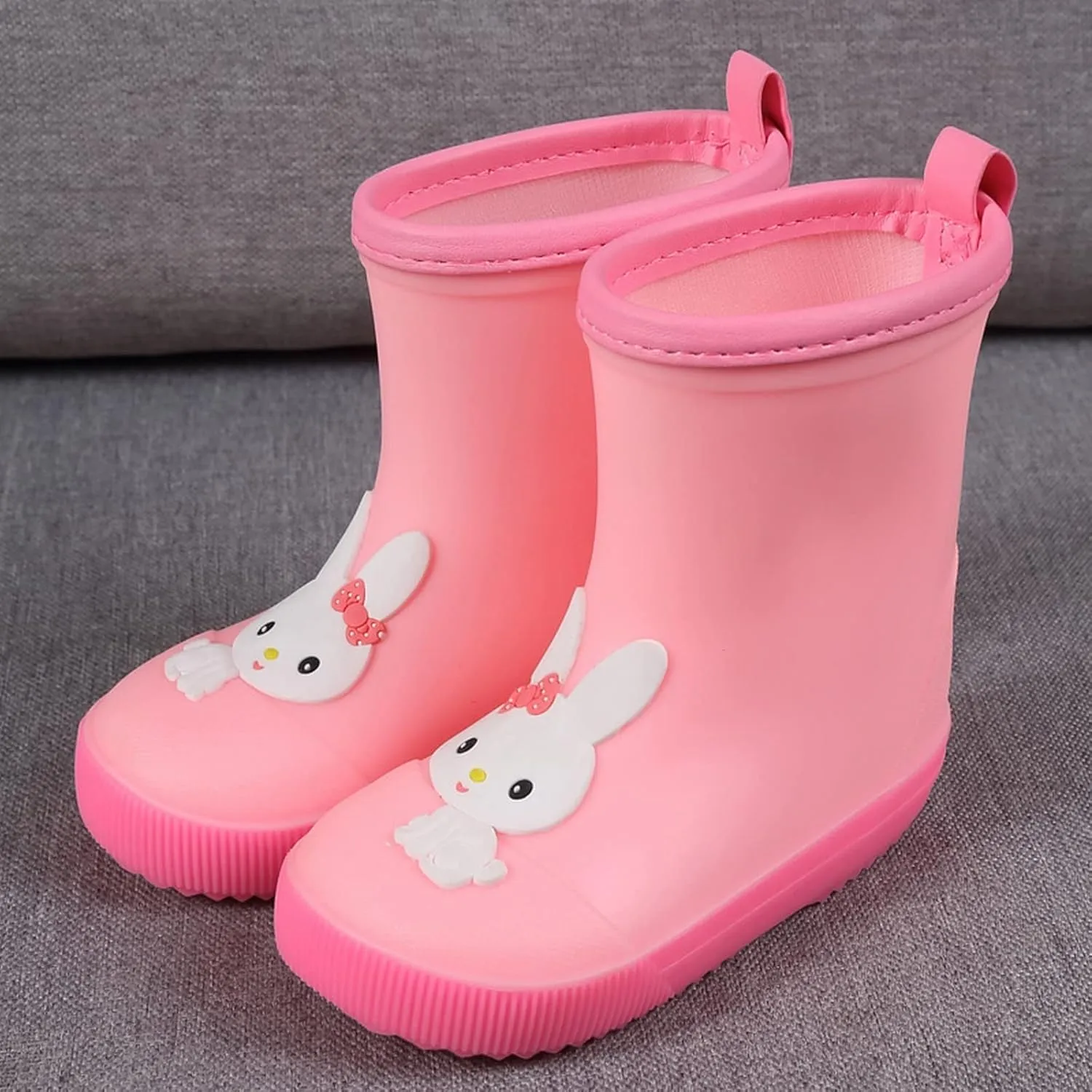 Kids Rain Boots, Toddler Rain Boots Waterproof Rubber Kids Rain Boots for Girls Boys with Fun Toddler Water Shoes