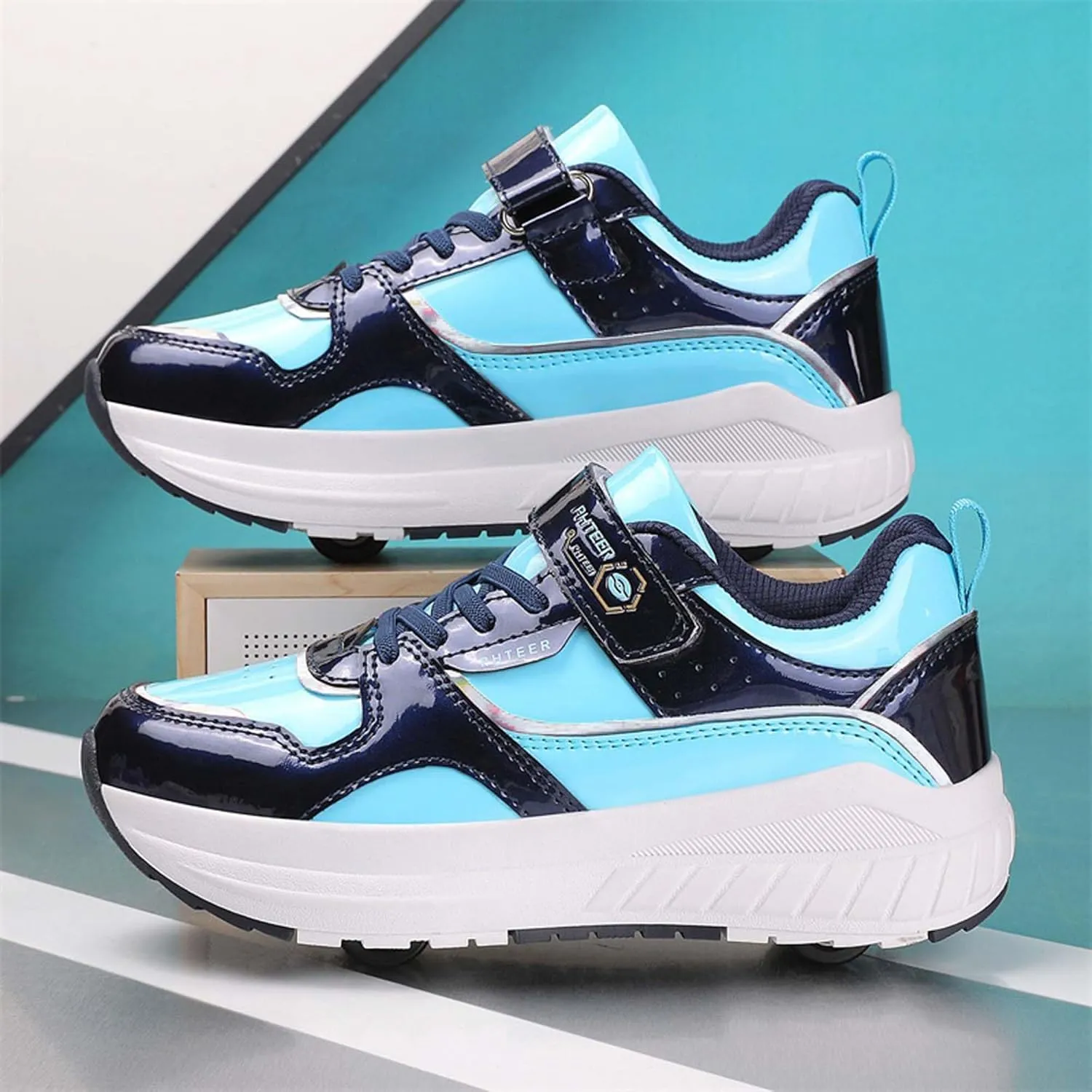Kid's Roller Skates Boys Girls Removable Skating Shoes Outdoor Sneakers Roller Skating Beginner's Best Choice