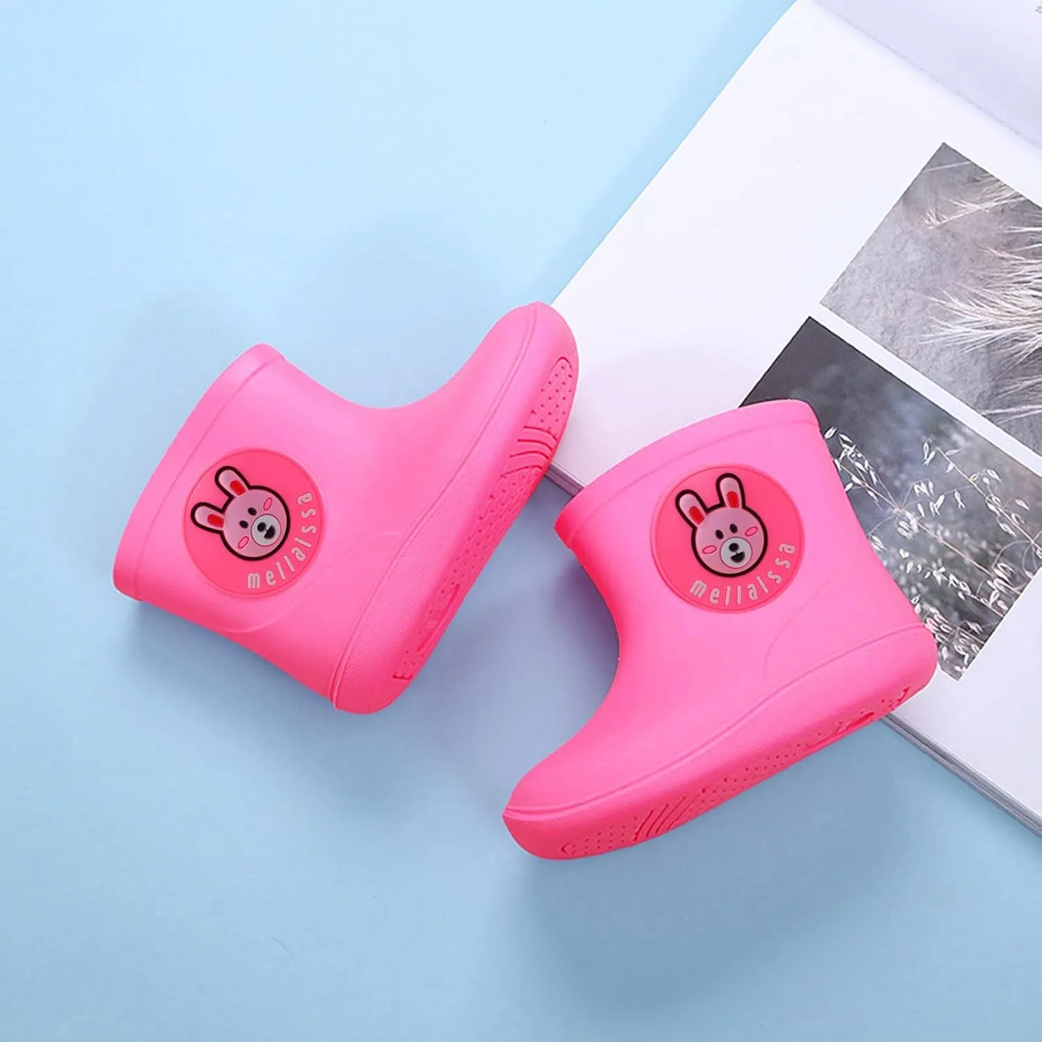 Kids Short Rain Boot for Boys Girls Children Cute Cartoon Non-Slip Lightweight Insulated Mud Boots Kids Water Shoes