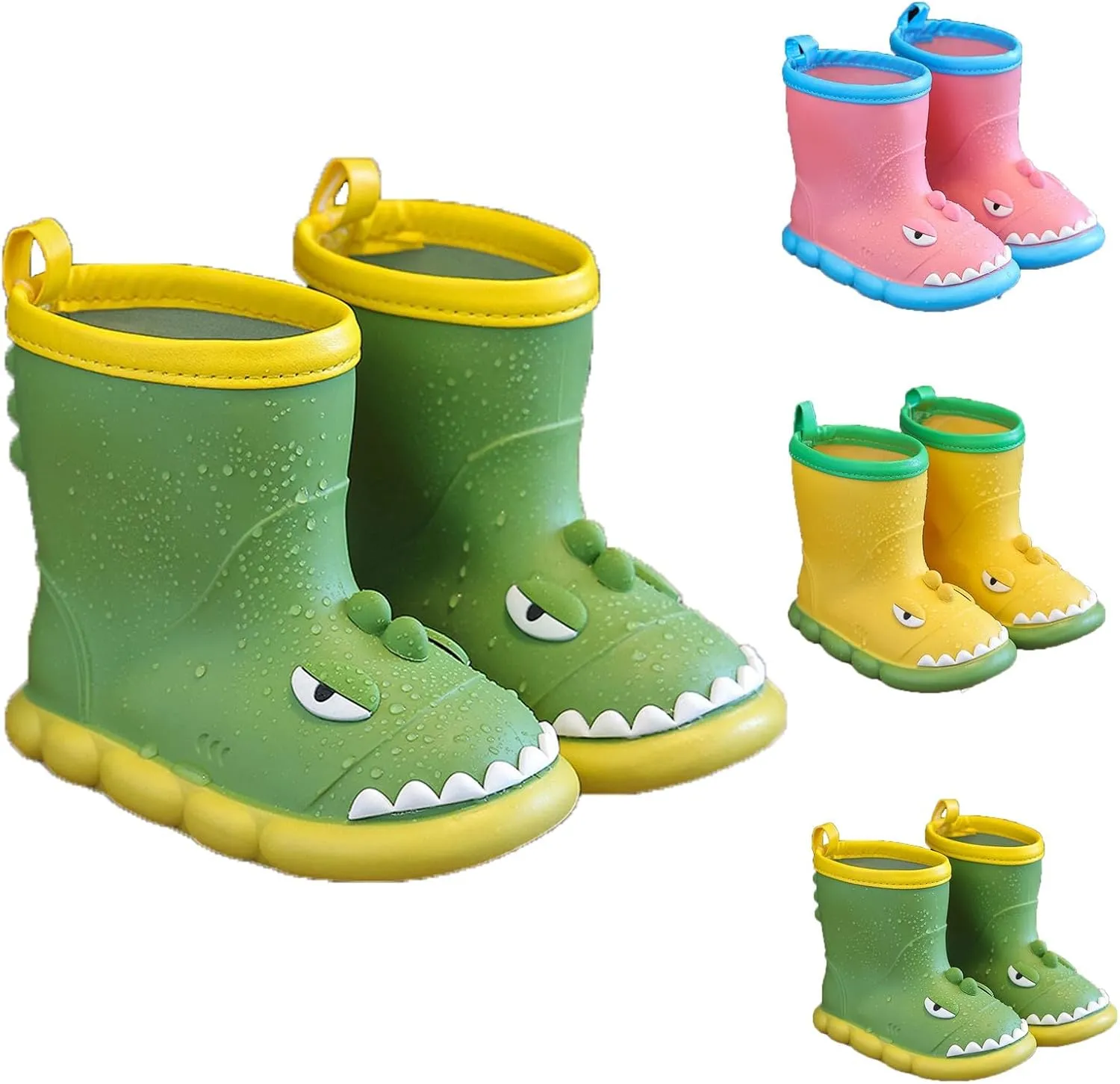 Kids Waterproof Rain Boots Little Girls Rubber Boots Boy Snow Boot Dinosaur Soft Rain Boots Baby Water Boots